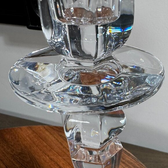 Elegant Clear Crystal Taper Candle Holders — Pair - Picture 9 of 14